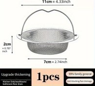 Resim Dashanshop Silvery 2 Paslanmaz Çelik Lavabo Filtresi Tıkanıklık Önleyici Saç Ve Yemek Artığı Tutucu 