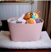 Resim Adalinhome Deri Kaplamalı Sert Muakavva Oyuncak Ürün Sepeti Pembe 