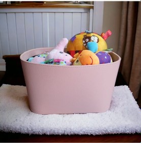 Resim Adalinhome Deri Kaplamalı Sert Muakavva Oyuncak Ürün Sepeti Pembe 