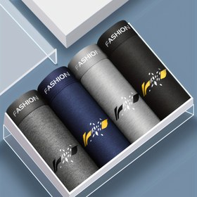Resim 4'lü Erkek Spor İç Çamaşırı, Yüksek Esnek Polyester-Spandeks Örgü Kumaş, Rastgele Baskılı Tasarım ile Casual Spor Boxer Briefs 