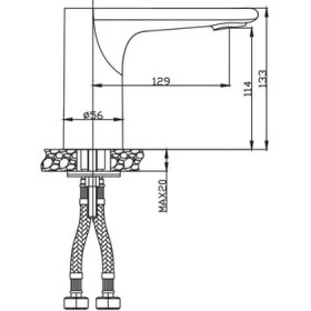 Resim NSK Fotoselli Lavabo Bataryası Elektrikli ve Pilli Krom Çift Su Girişli 