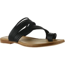 Resim Bueno Shoes Siyah Deri Kadın Düz Terlik 