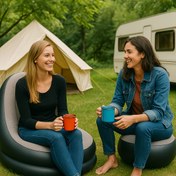 Resim 2 adet Şişme Kamp Koltuğu Ayak Desteği ile - Hızlı Şişme Hava Koltuğu, Ağır Hizmet Tipi Taşınabilir Açık Rekliner Ayak Desteği ile, Pompa Gerektirmez, Kamp, Arka Bahçe, Patio, Seyahat için Hafif ve Kararlı, Kolay Kurulum Yetişkin Lounge Koltuğu, Şişme Koltuk, Arka Bahçe Rahatlaması, Rahat Oturma, Dayanıklı Yapı, Arka Bahçe Rahatlatıcılar, Kompakt Tasarım, Yüksek Kaliteli Malzeme, Arka Bahçe Rahatlığı 