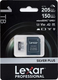 Resim Lexar Silver Plus 1 TB 205 Mb 4k V30 Uhsı Micro Sd Hafıza Kartı 