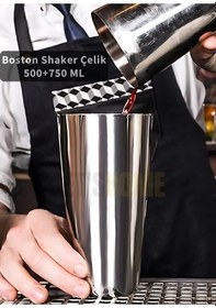 Resim Jet's Home Boston Shaker Çelik Paslanmaz Çelik Kokteyl Shaker 500+750 Ml 