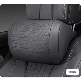 Resim Chuangyinshop Siyah Lüks Araç Başlık Yastığı - Sıfır Basınçlı Yumuşak Boyun Desteği, Uzun Yolculuklar İçin 