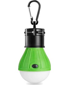 Resim Xindoker Yeşil Led Kamp Lamba, Çadır Için Taşınabilir, Işık Rengi Ve Parlaklığı Ayarlanabilir, 3 Aaa Pil İle Çalışır Pil Yok , Dağcılık Kancalı 