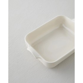 Resim English Home Hecha Seramik Dikdörtgen Fırın Kabı 25 cm Krem 
