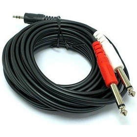 Resim Electroon 3.5Mm Stereo 2X6.3Mm Mono Jaklı Kablo 5Mt 