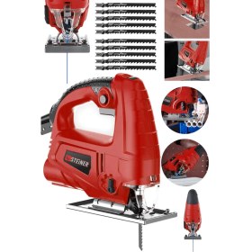 Resim Steiner Alman 4000 W Sjs Metal Şanzıman 6 Kademe Devirli Bakır Sargılı Dekupaj Testere Makinesi + 10 Uç 