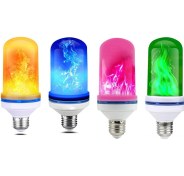 Resim Youmex Kırmızı Led Alev Işığı - Dinamik Yangın Efekti, E27 Soket, Dayanıklı Malzeme, Ev Dekorasyonu Işık Kaynağı 