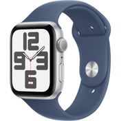 Resim Apple Watch SE GPS + Cellular 40mm Gümüş Alüminyum Kasa + Kot Rengi Spor Kordon - S/M 