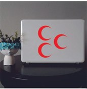 Resim Üçhilal Laptop Sticker Kırmızı 
