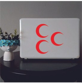 Resim Üçhilal Laptop Sticker Kırmızı 