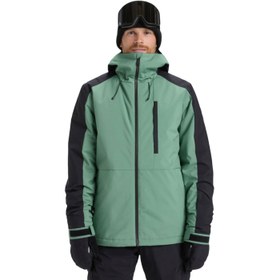 Resim Quiksilver Mission Block Jk Erkek Yeşil Snowboard Ceketi 