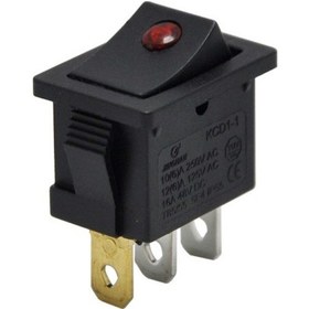 Resim Mini Işikli Yükseltici Anahtar Nokta Ledli 12V 3P 0-1 