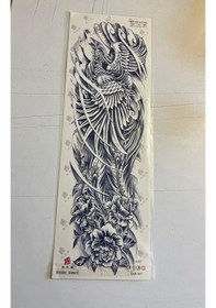 Resim Yırtıcı Kuş 3 Hafta Kalıcı Tam Kol Bacak Kaplama Yapıştırma Geçici Dövme 46 Cm 