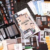 Resim 100 Adet Retro Film Temalı Scrapbook Seti - Film Şeridi Fotoğraf Çerçeveleri, Dekoratif Kağıt, Çıkartmalar, Washi Bantları, DIY El İşleri, Günlük Tutma ve Planlayıcı Tutkunları İçin Not Defterleri, DIY El İşleri Seti | Vintage Film Teması | Parlak Kaplama, Scrapbooking Malzemeleri 