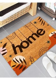 Resim Esnature Home Bohem Temalı Dağ ve Yaprak Desenli Kapı Önü Paspas 