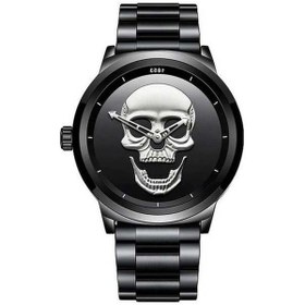 Resim Fastbuy Black Silvery Llge Kuru Kafa Stereoskopik Tasarım Kuvars Moda Paslanmaz Çelik Yaratıcı Spor Kol Saati Altın Altın 