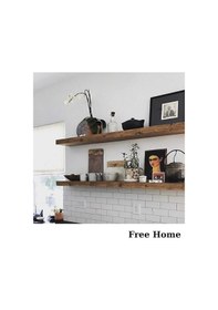 Resim 70x15 Dekoratif Duvar Rafı Ahşap 