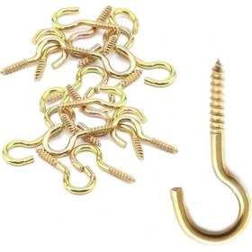 Resim Avize Kancası Açık Piton Kanca Vida 21 x 80 mm 10 Adet 