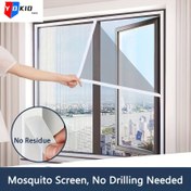 Resim Tekrar Kullanılabilir Yapışkan Sivrisinek Ağı - Delme Gerektirmez, Kolay Kurulum, Yıkanabilir Ağ Ev Koruma, Sivrisinek Koruma | Modern Pencere Ekranı | Dayanıklı Plastik Ağı, Pencere Sivrisinek Ağı 
