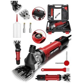 Resim Dragro Alman Drg-4200w Devir Ayarli Bakir Sargili Çelik Şanzuman Koyun Keçi Kirkma Makinesi -kırmızı 