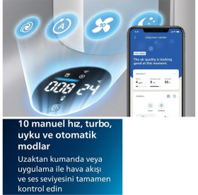 Resim Philips 8000 Serisi 3'ü 1 Arada Hava Temizleyici - Fan, Isıtıcı, Air+ Uygulama, (AMF870/15)+ Xiaomi Akıllı Baskül Hediye 