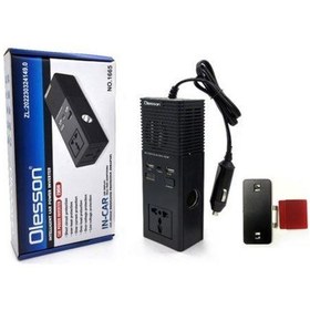 Resim Ayt Olesson 1665 Dc 12-24v 200w Oto Araç Power İnverter Ek Çakmak Girişi Type-c Çift Usb 220v Üniversal Priz Çevirici 