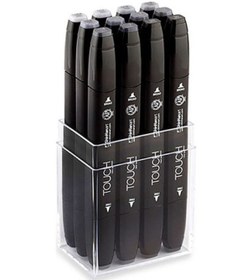 Resim Touch Twin Marker Seti 12 Renk Soğuk Griler 