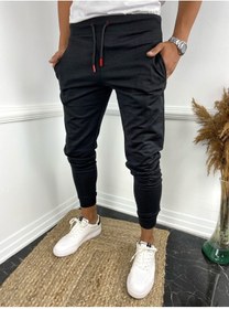 Resim Joza Outdoors Siyah Paça Lastik Eşofman Altı 