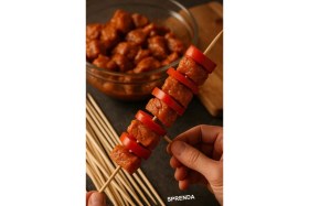 Resim Sprenda Bambu Çöp Şiş 25 cm 45 Li Karışık 