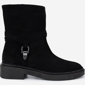 Resim Valmenti Kadın Siyah Süet Düz Bot 1075 Ella-09 Bn Bot Sk24-25 Sıyah Suet Siyah Suet 