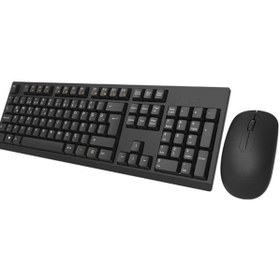 Resim Everest Siyah Kablosuz Q Multimedia Klavye Mouse Set 