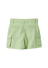 Resim United Colors Of Benetton Erkek Bebek Önü Logo İşlemeli Yama Cepli Bermuda Şort Yeşil 