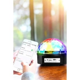 Resim Bluetooth ve Uzaktan Kumandalı Çok Renkli Masaüstü Disko Topu Nemere 