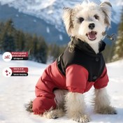 Resim Sonbahar ve Kış Yeni Pet Dört Bacaklı Mont, Rüzgar Geçirmez ve Sıcak, Yumuşak ve Rahat, Giyilmesi Kolay, Tasma Bağlantısı ile, Köpek Montu, Tasma Bağlantısı ile Köpek Montu, Çoğu Küçük ve Orta Boy Köpekler için Uygun, Chihuahua Kış Giysileri, Küçük Köpekler için Köpek Giysileri, Kış Köpek Giysileri 