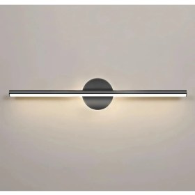 Resim Burenze Modern Kablosuz Tak Çalıştır Ledli Pilli Aplik Banyo Tablo Ayna Duvar Aydınlatma Siyah Pil Dahildir 