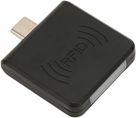 Resim Cep Telefonu Kart Okuyucu, 125Khz Dahili Buzzer Sağlam Kararlı Performans RFID Telefon Kartı Okuyucu Cep Telefonu için Tak ve Çalıştır Tip C Arayüzü (Siyah) 