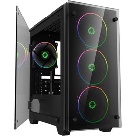 Resim Frisby Gamemax Mini Stratos H609 650W 80+ Gaming Micro Atx Bilgisayar Kasası Siyah 