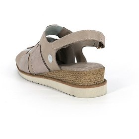Resim Mammamia D26ys-5035 Kadın Hakiki Deri Günlük Casual Sandalet Krem 