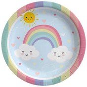 Resim Tabak Gökkuşağı Bulut Karton 23 Cm Pk:8 +3 