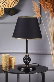 Resim Sofia Abajur Siyah Masa Lambası 