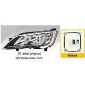 Resim AYFAR FAR MOTORLU SOL DUCATO MAXİ BOXER JUMPER 2014+ LED - BALLAST DAHİL KROM ÇERÇEVE 46862291 505219 AYFA 