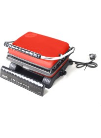 Resim Dökümix Ultra Plus Organik Demir Döküm Izgara & Tost Makinası Kırmızı Izgara Aparatlı,fırçalı,yağdanlık 