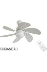 Resim Blackwell Fıne Jamaıcan Rum Kumandalı 6 Mdf Kanat Lambalı Tavan Vantilatörü Beyaz 