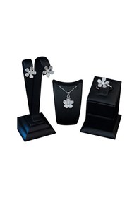 Resim 925 Ayar Gümüş Zirkon Taşlı Papatya Set 