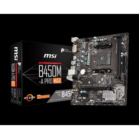 Resim MSI B450M-A PRO MAX DDR4 4133MHZ 1XHDMI 1XDVI M.2 MATX AM4 (1.,2.,3. NESİL AMD UYUMLU) 