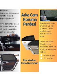 Resim Space Arka Cam Güneşlik Koruma Perdesi Kelebeksiz Cam Ve Suv Araçlar İçin Paket İçeriği 2 Adettir. 